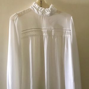 White Ruffled Ycoo Blouse (Paris)